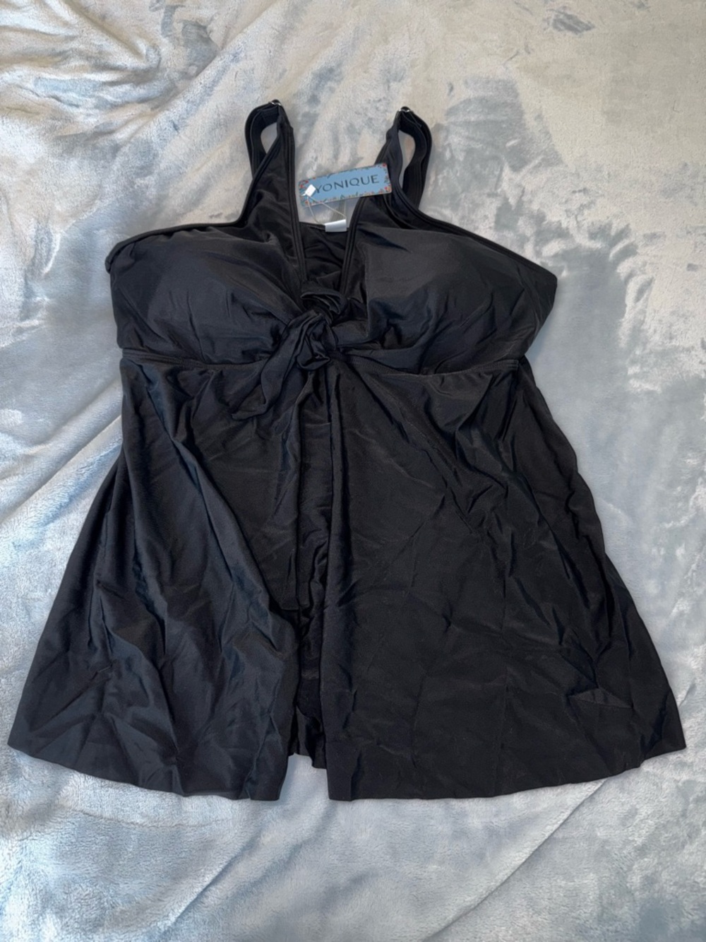 Younique Black Tankini Top with Adjustable Straps